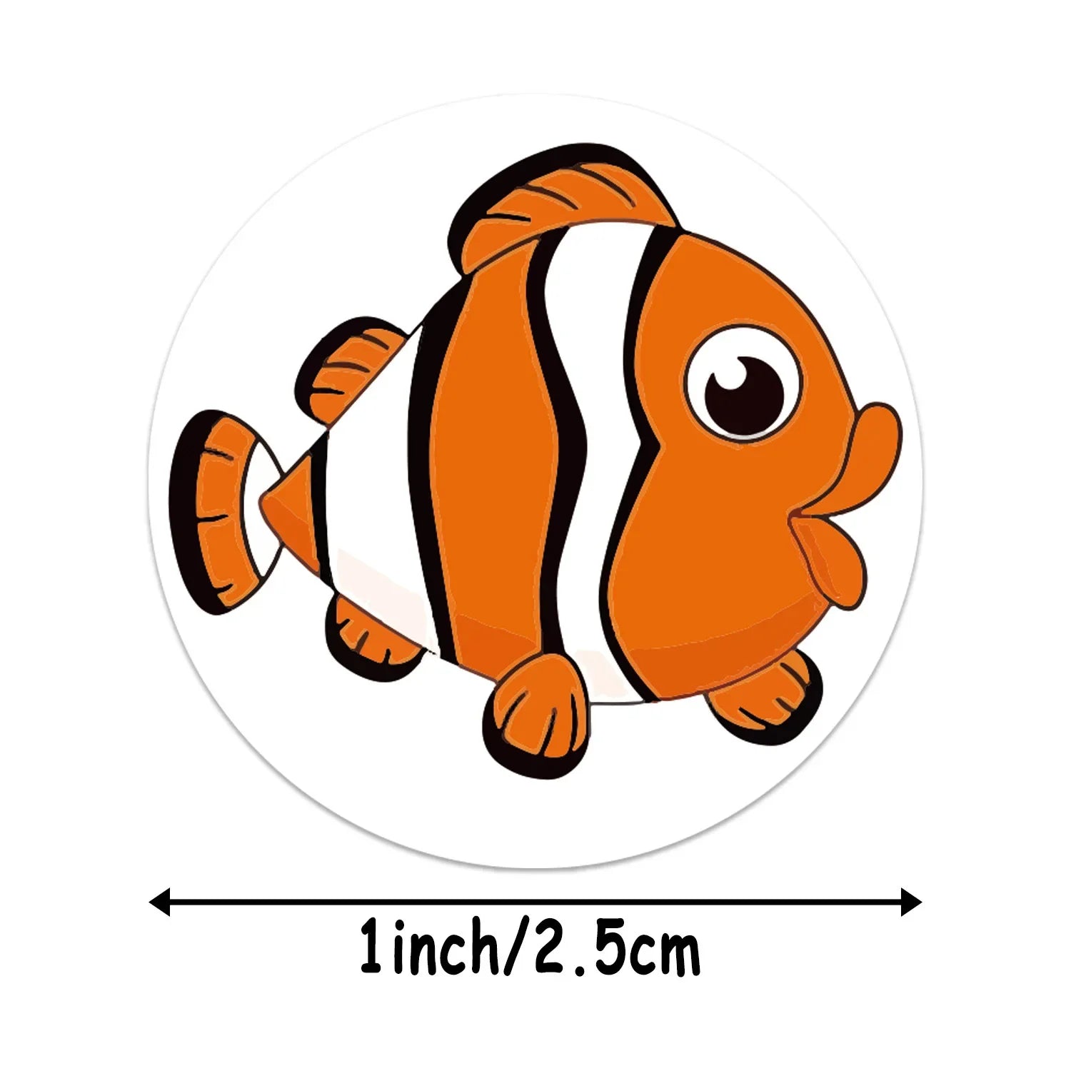 500 Cute Sea Animal Stickers for Kids Reward Labels | Encouragement Sticker Roll