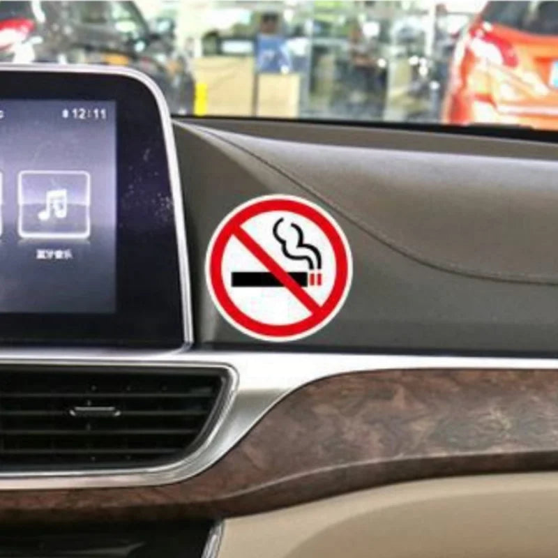 No Smoking Sign Sticker | Indoor Outdoor Office Coffee Shop Library Train Adhesive Decal