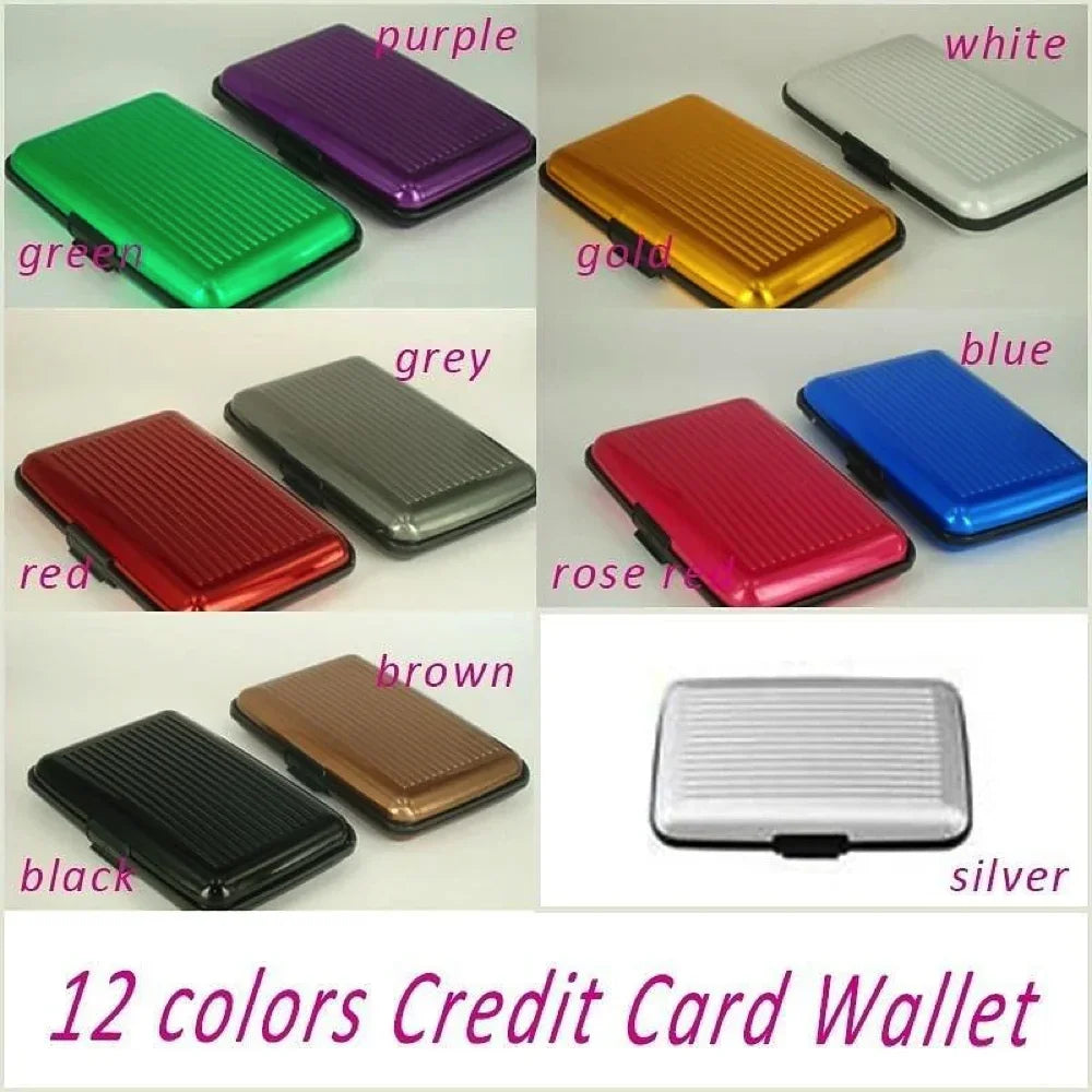 Metal Credit Card Holder Wallet | Slim Waterproof Card Protector
