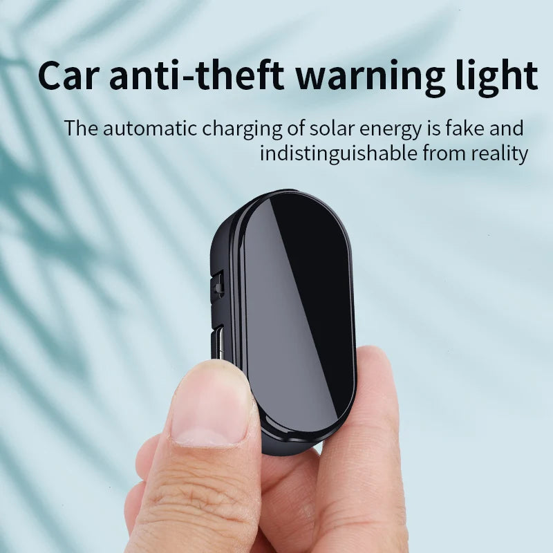 Solar Powered Car Warning Flashing Light | Universal Simulation Anti-Theft LED Decorative Light