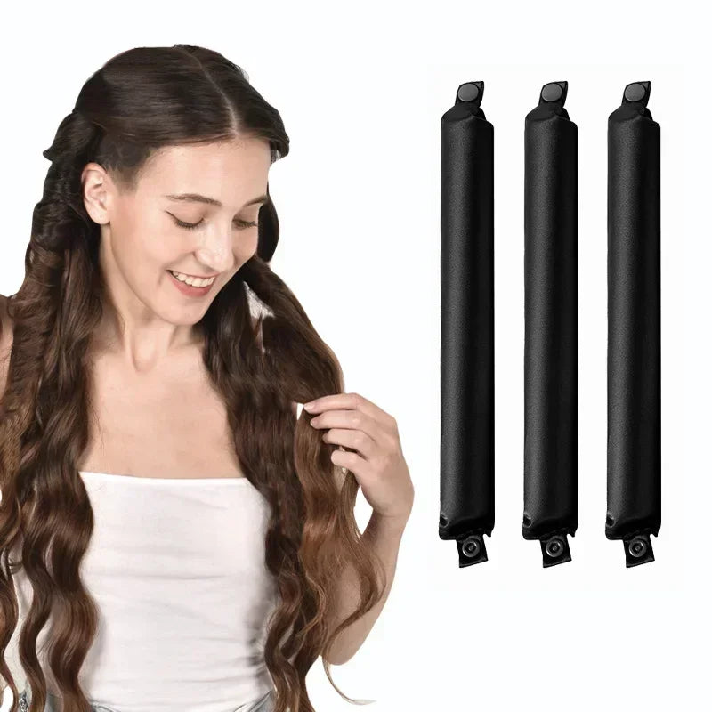 Satin Heatless Curling Rod Headband | No Heat Hair Curlers for Overnight Soft Curls