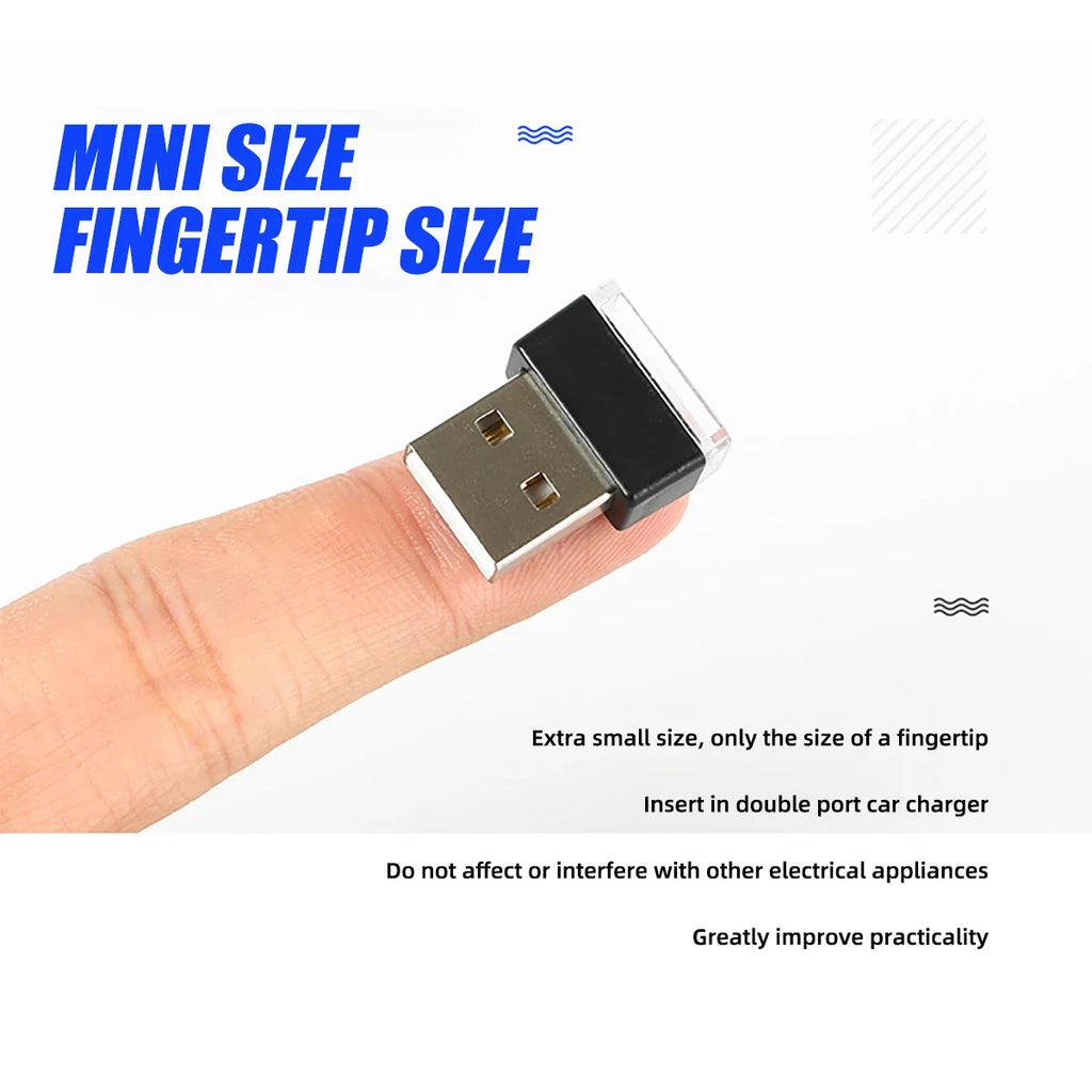 Mini USB LED Atmosphere Light | Multicolor Night Light for PC and Car