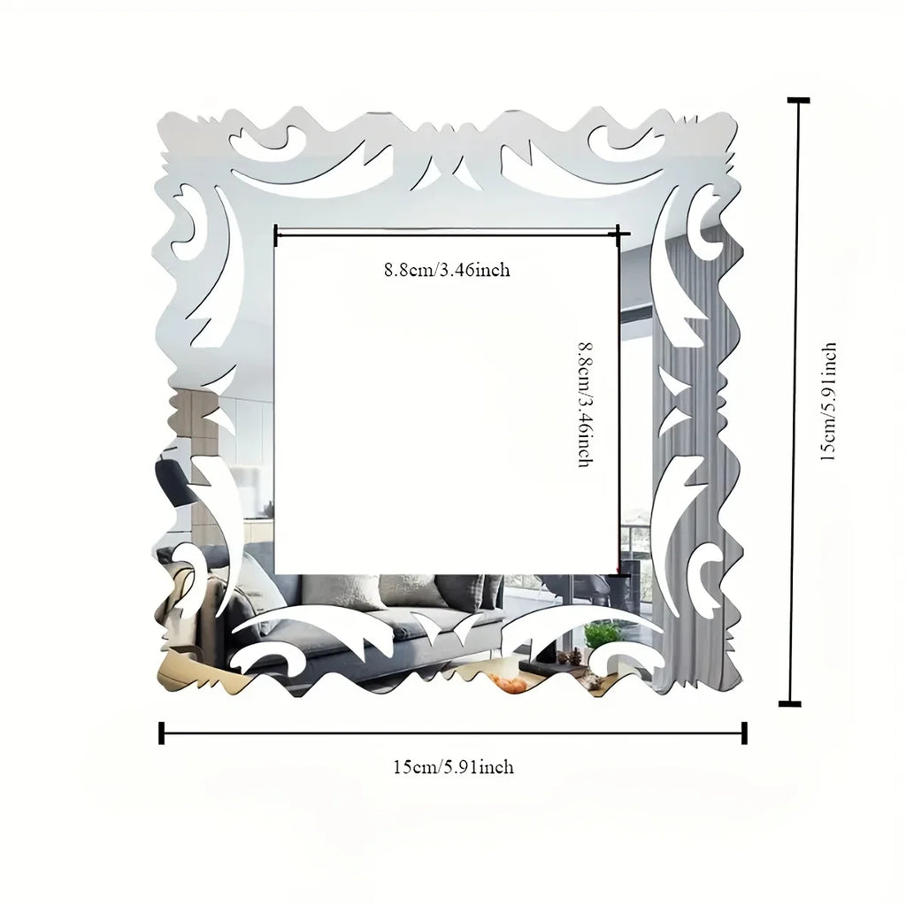 Mirror Style Switch Decals | 4 Pack Decorative Wall Stickers for Living Room