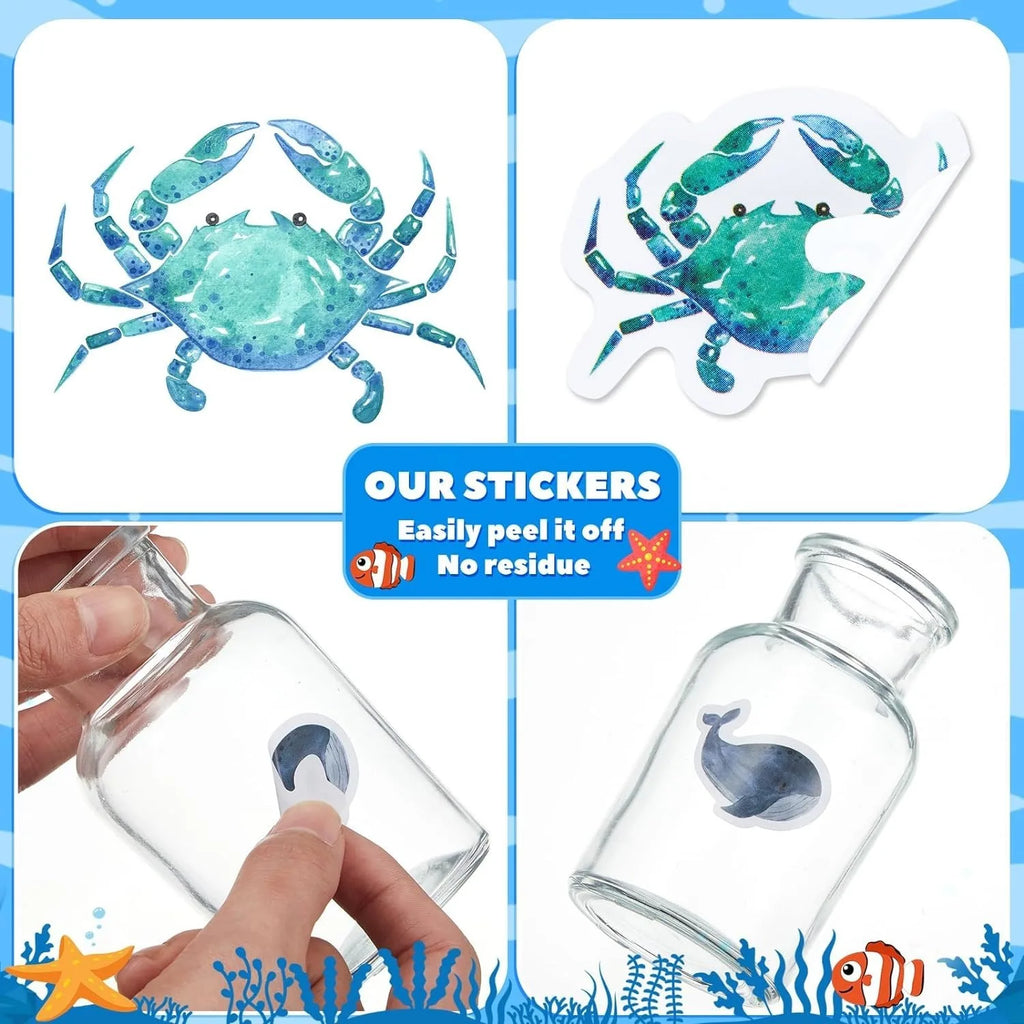 100-500 Animal Stickers Roll | Small Decorative Labels for Photocards and Gifts