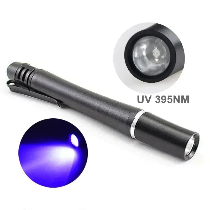 Mini UV Flashlight 365nm 380nm 395nm | Black Light Ultraviolet Lamp Torch