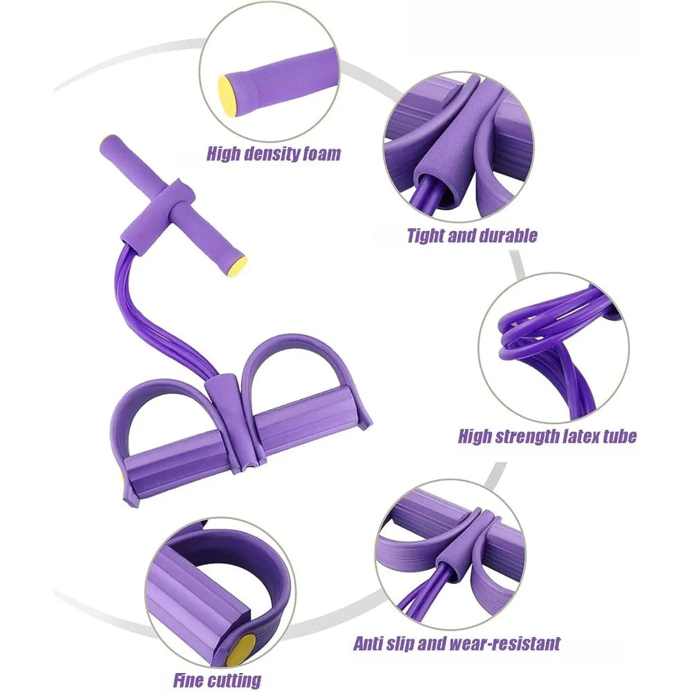 38cm Full Body Workout Resistance Bands | TPE Elastic Tubes with Foam Grips