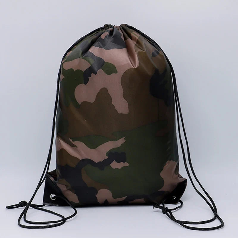 Outdoor Sport Camouflage Backpack | Waterproof Drawstring Bag for Gym, Travel, Camping, Hiking, Marathon, Football, Basketball
