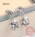 VVS1 Moissanite Stud Earrings for Women | 925 Sterling Silver Round Cut