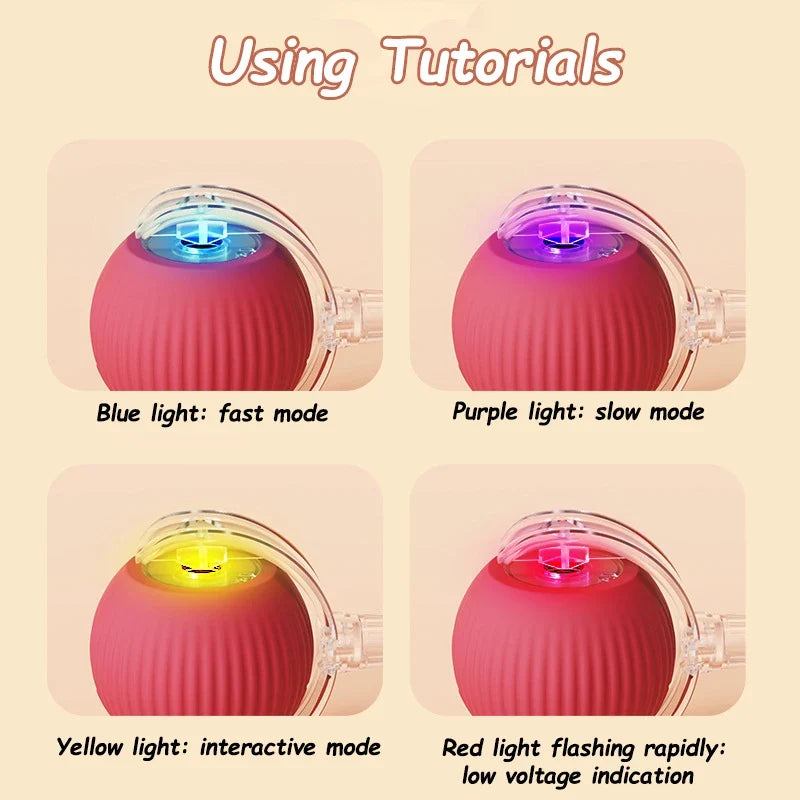 Interactive Cat Ball | Automatic Rolling Toy with Motion Sensors