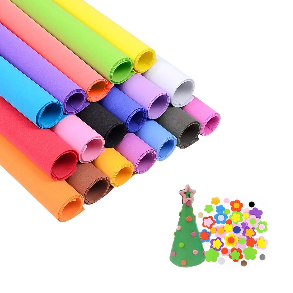 16 Colors EVA Foam Sheets 50x90cm | Colorful Craft Foam for Cosplay and DIY
