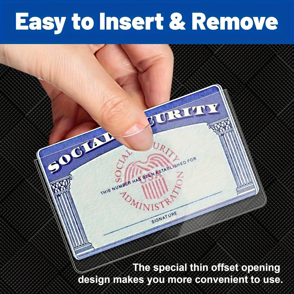 8 Pcs PVC Card Protective Cover | Secure Storage Solution for Credit Cards and ID