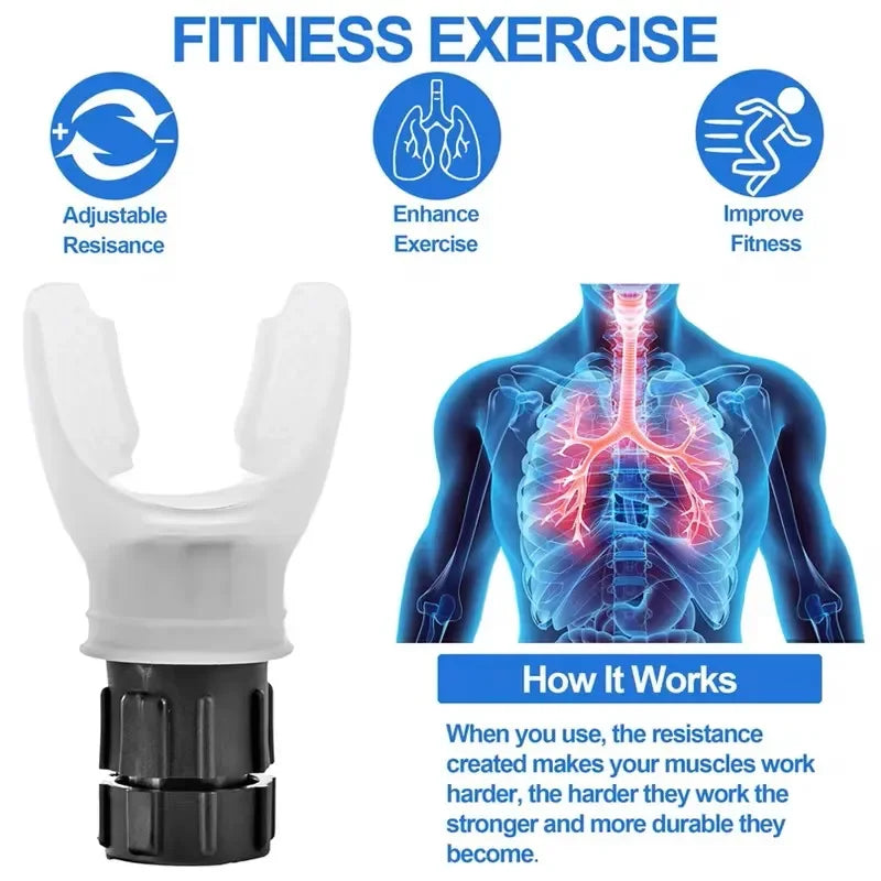 Portable Lung Capacity Trainer | Adjustable Resistance Breathing Exerciser