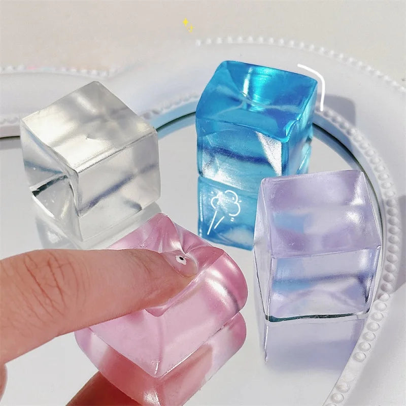 Mini Ice Cube Squishy Toys | 15 Pack Stress Relief Pinch Toys