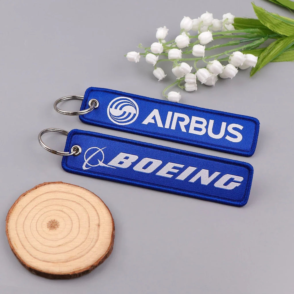 Airline Embroidery Key Fob | Stylish Keychain for Bags and Backpacks