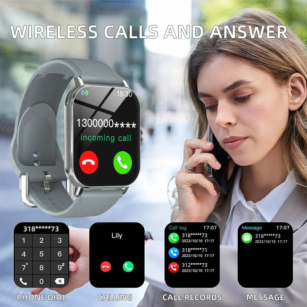 KESHUYOU H6 Plus Smart Watch | 1.85-Inch Bluetooth Calling Fitness Tracker