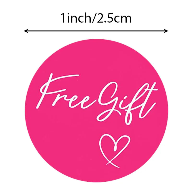 1 Inch Pink Thank You Sticker Labels | Small Business Package Seals