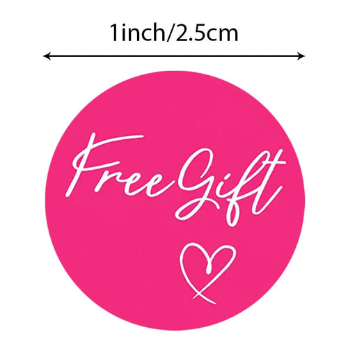 1 Inch Pink Thank You Sticker Labels | Small Business Package Seals