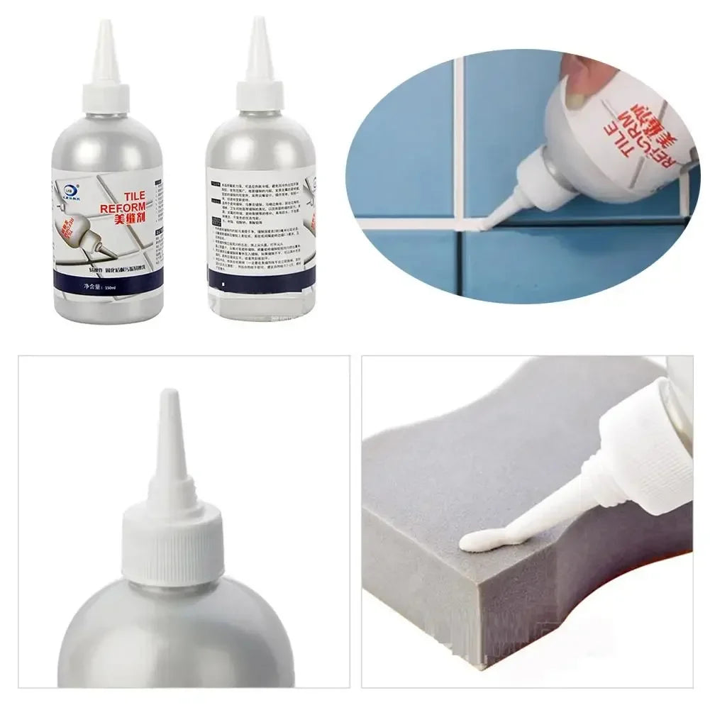 Waterproof Tile Repair Filler | Ceramic Tile Grout and Seam Sealer for Kitchen and Bathroom