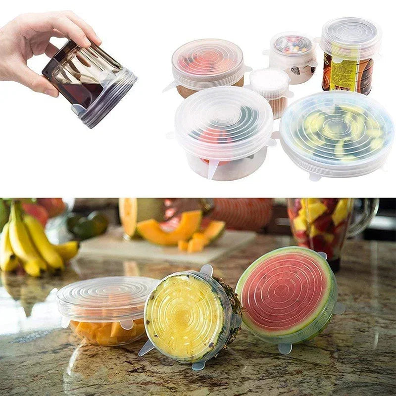 Silicone Stretch Lids | Reusable Food Covers for Bowls, Pots, and Containers