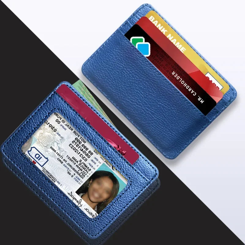 Thin PU Leather Mini Wallet | Slim Credit Card Holder for Men