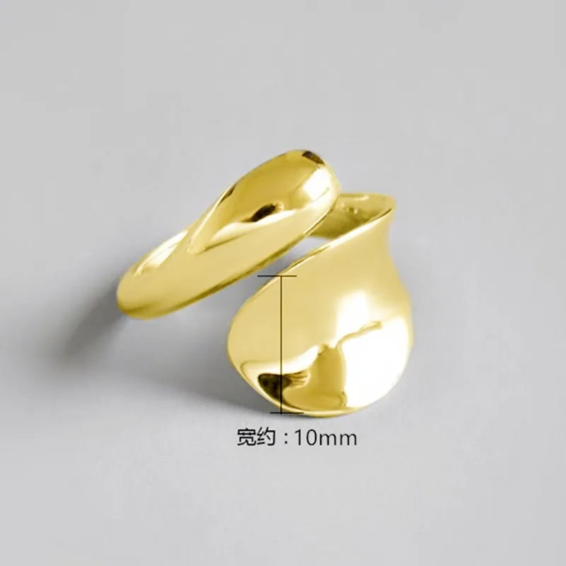 925 Sterling Silver Geometry Adjustable Rings for Women | Engagement Luxury Jewelry Gift