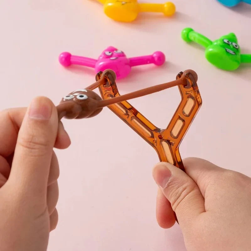 Funny Poop Slingshot Prank Toy | Novelty Shooting Game for Kids