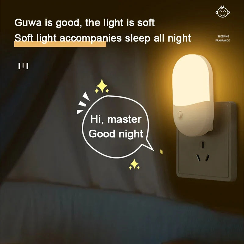 Mini Plug-In Night Light | LED Eye Protection for Bedside Baby Feeding