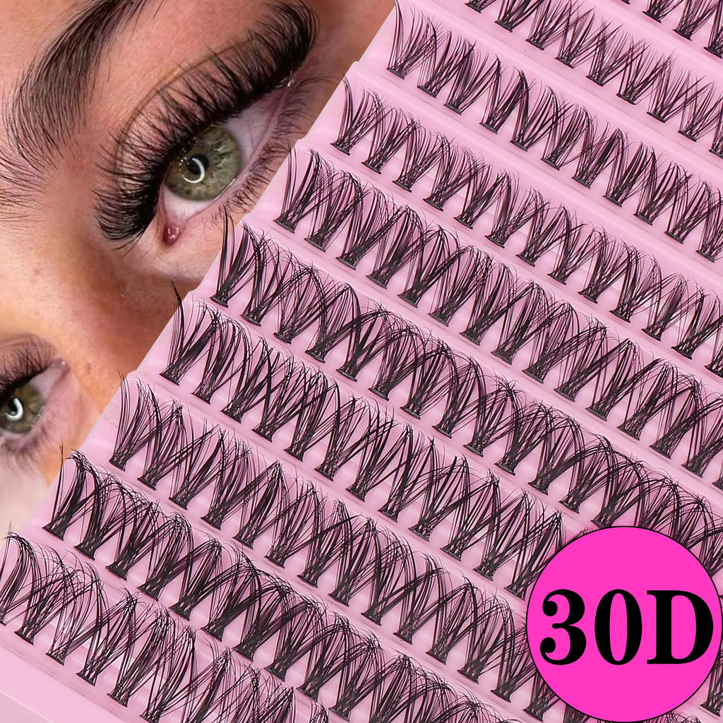 D-Curl Cluster Lashes Kit 200Pcs | DIY Natural Lash Extensions