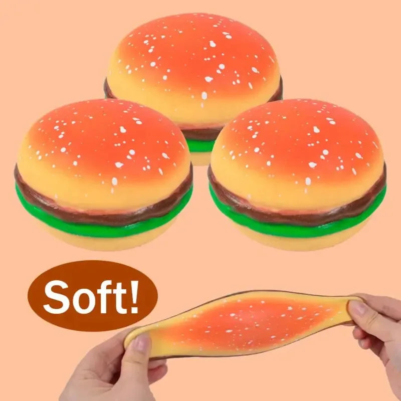 Hamburger Squeeze Stress Ball | Sensory Toy for Anxiety Relief