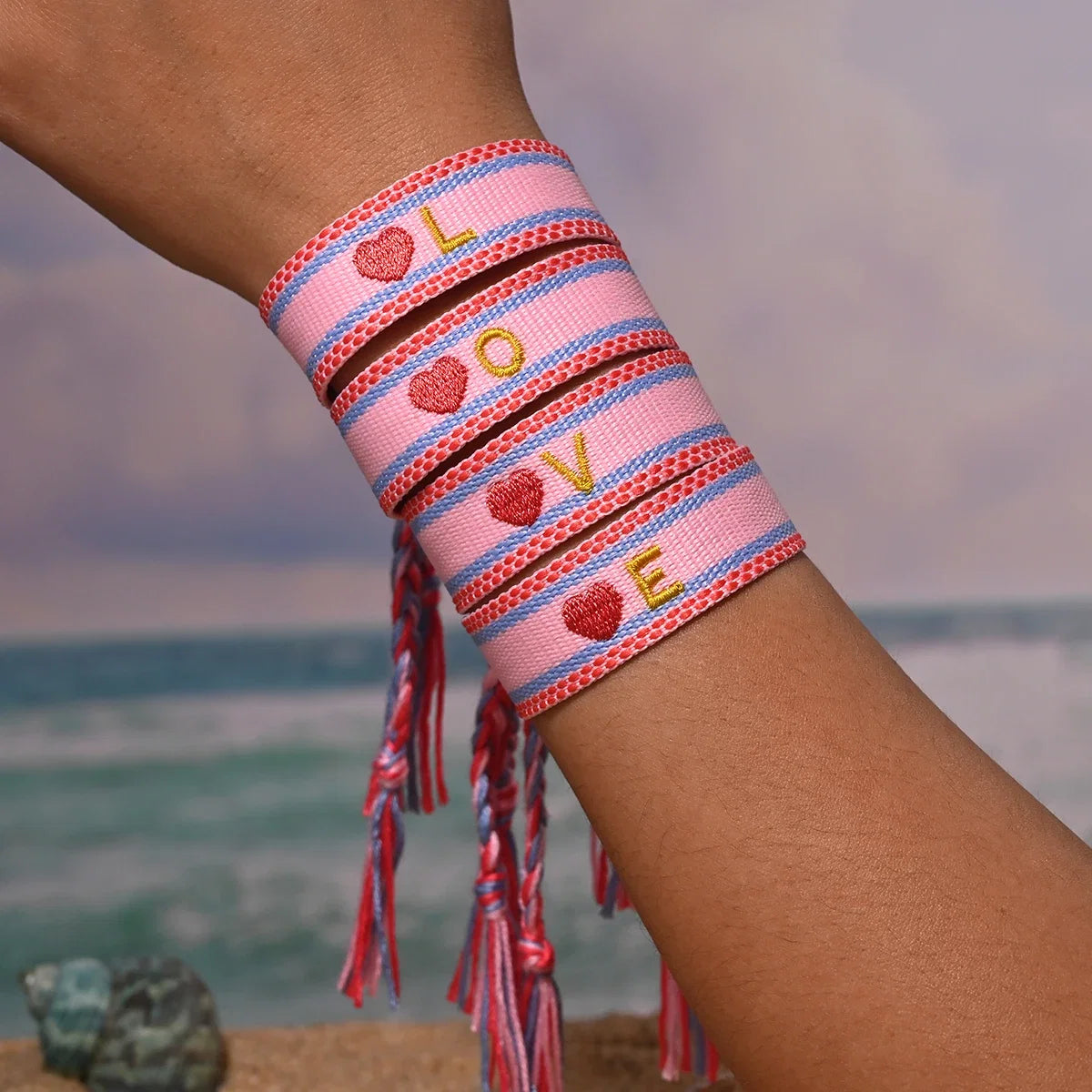 Handwoven Initial Letter Bracelet | Personalized Friendship Gift for Women