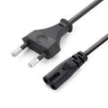 Black EU Power Plug Cable 1.5m 2-Pin IEC320 C7 Power Cord | Replacement Charger Cable for Dell, Canon, PS4, XBOX