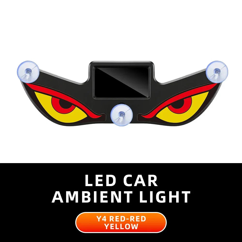Solar Devil Eye Car Warning Light | USB-C Rechargeable Window Lamp
