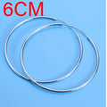 925 Sterling Silver Large Circle Hoop Earrings | Wedding Fine Fashion Jewelry