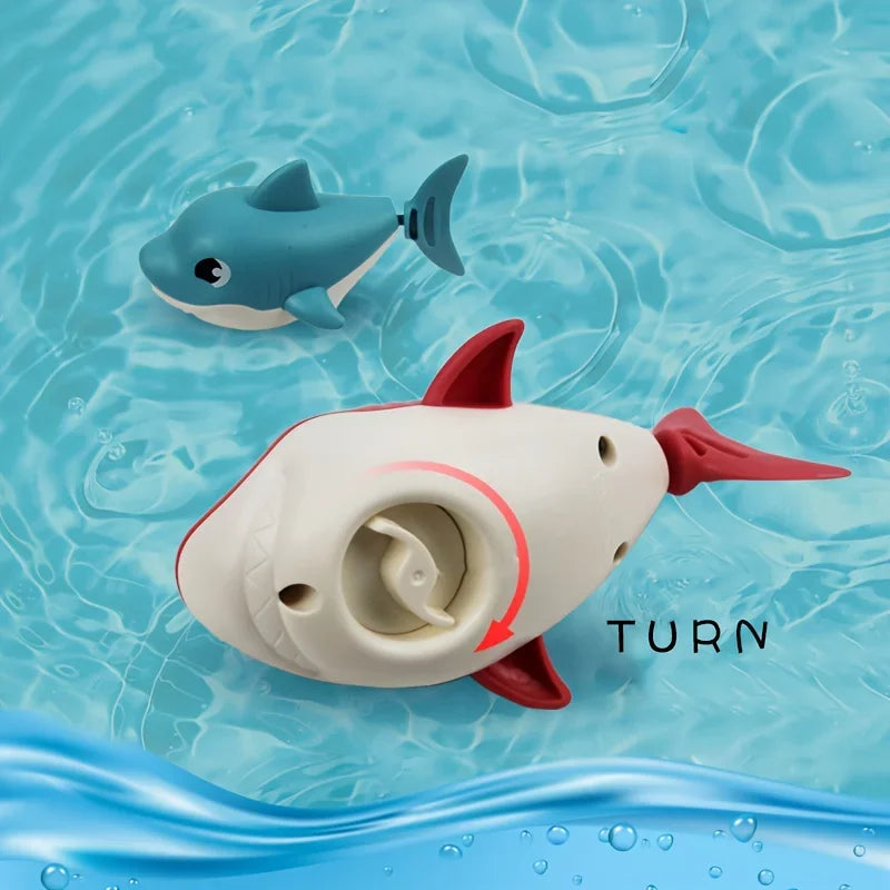 Summer Hot New Cartoon Shark Baby Water Play Toy | Wind-Up Chain Bath Toy for Kids