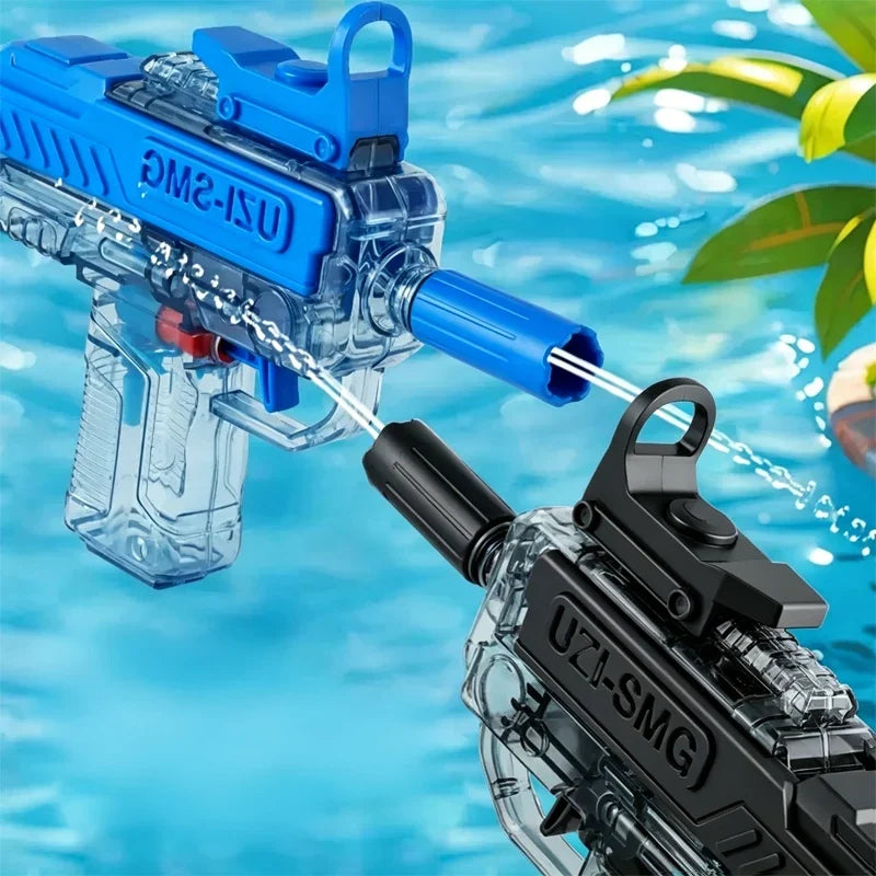 Water Gun Transparent Manual Squirt Gun Mini Water Blaster Summer Outdoor Pool Beach Party Toy for Kids Adults Birthday Gift