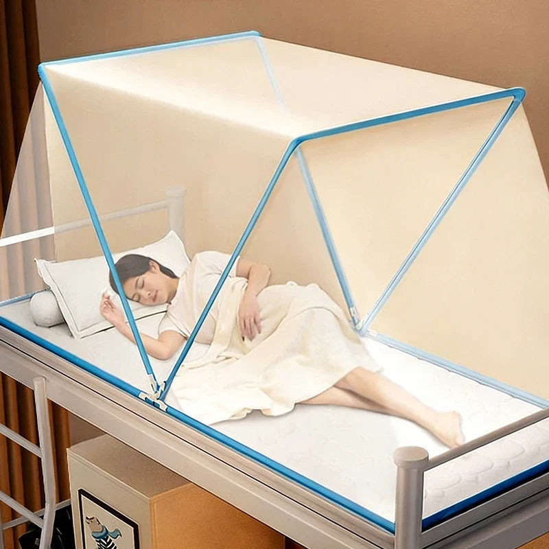 Foldable Mosquito Net for Bed | 3-Point Foldable Design with Good Ventilation