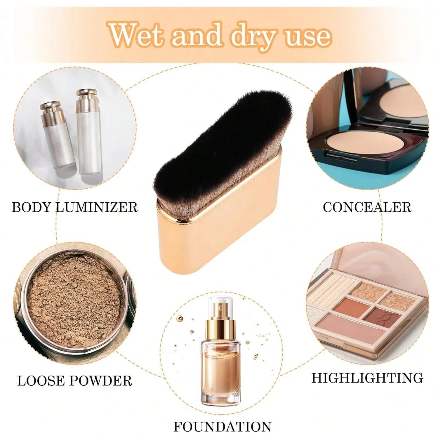 Self Tan Brush | Soft Body Makeup Brush for Face, Body & Legs