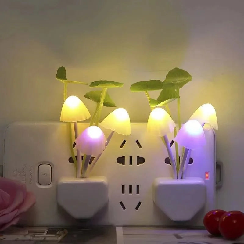 Mushroom Night Light | Auto Sensor LED Lamp with Colorful Glow