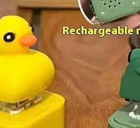 Funny Croaking Frog Duck Keychain | Rechargeable Fidget Clicker with LED Sound