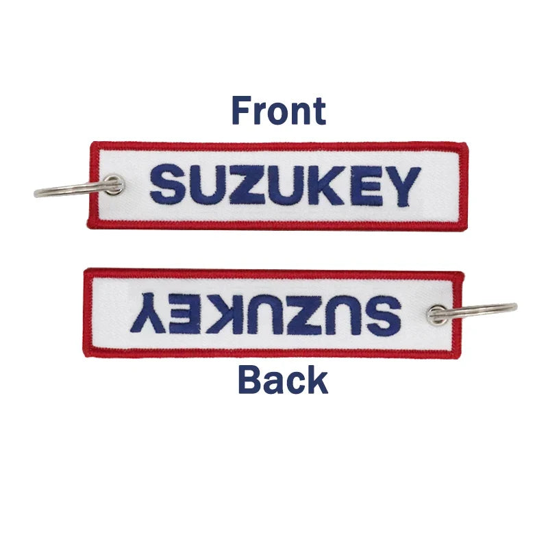 JDM SUZUKEY Logo Key Chain | Double Sided Embroidery Motorcycle Keyring
