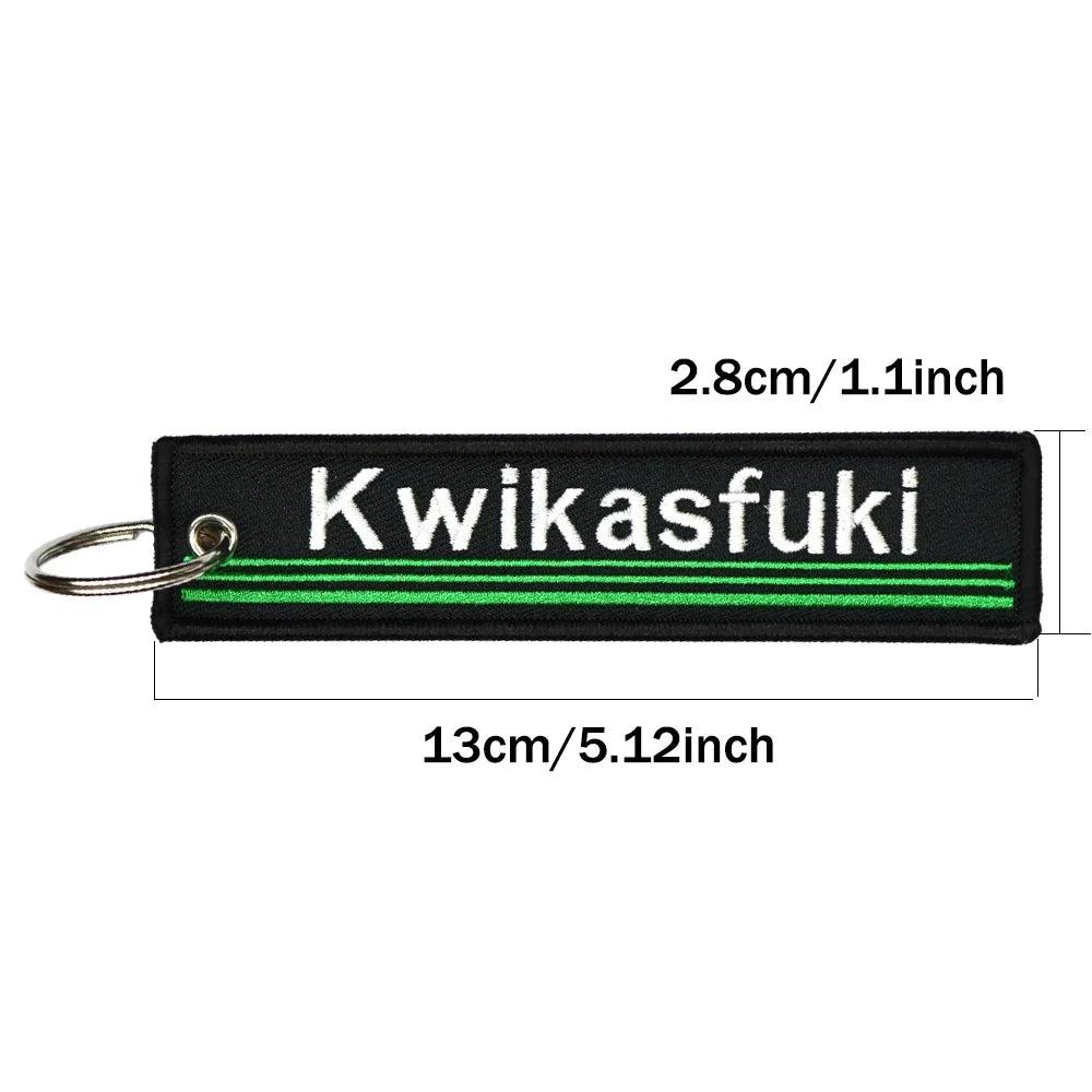 Motorcycle Keychain Double Sided Embroidery | Fashion Key Ring Gift