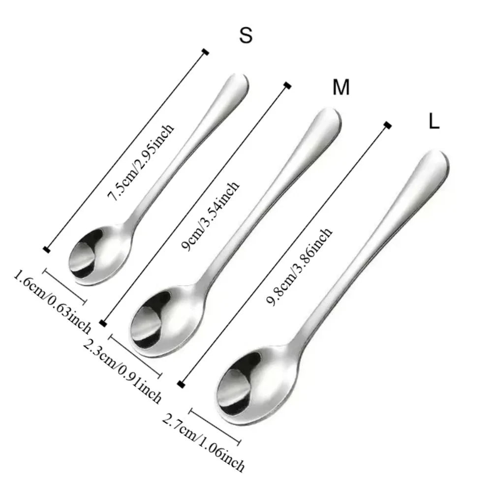 Portable Stainless Steel Tiny Spoon Set | Mini Coffee Spoons for Small Jars