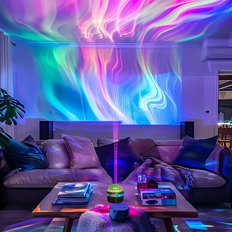LED Northern Lights Projector Light | 7 Modes Starry Sky Night Light with Remote and USB