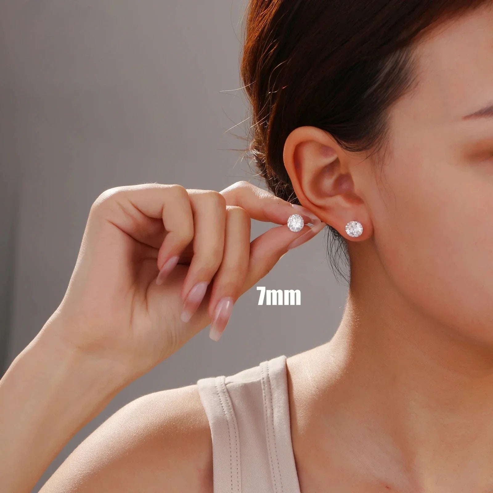 Crystal Zircon 925 Sterling Silver Stud Earrings | Fine Jewelry for Women