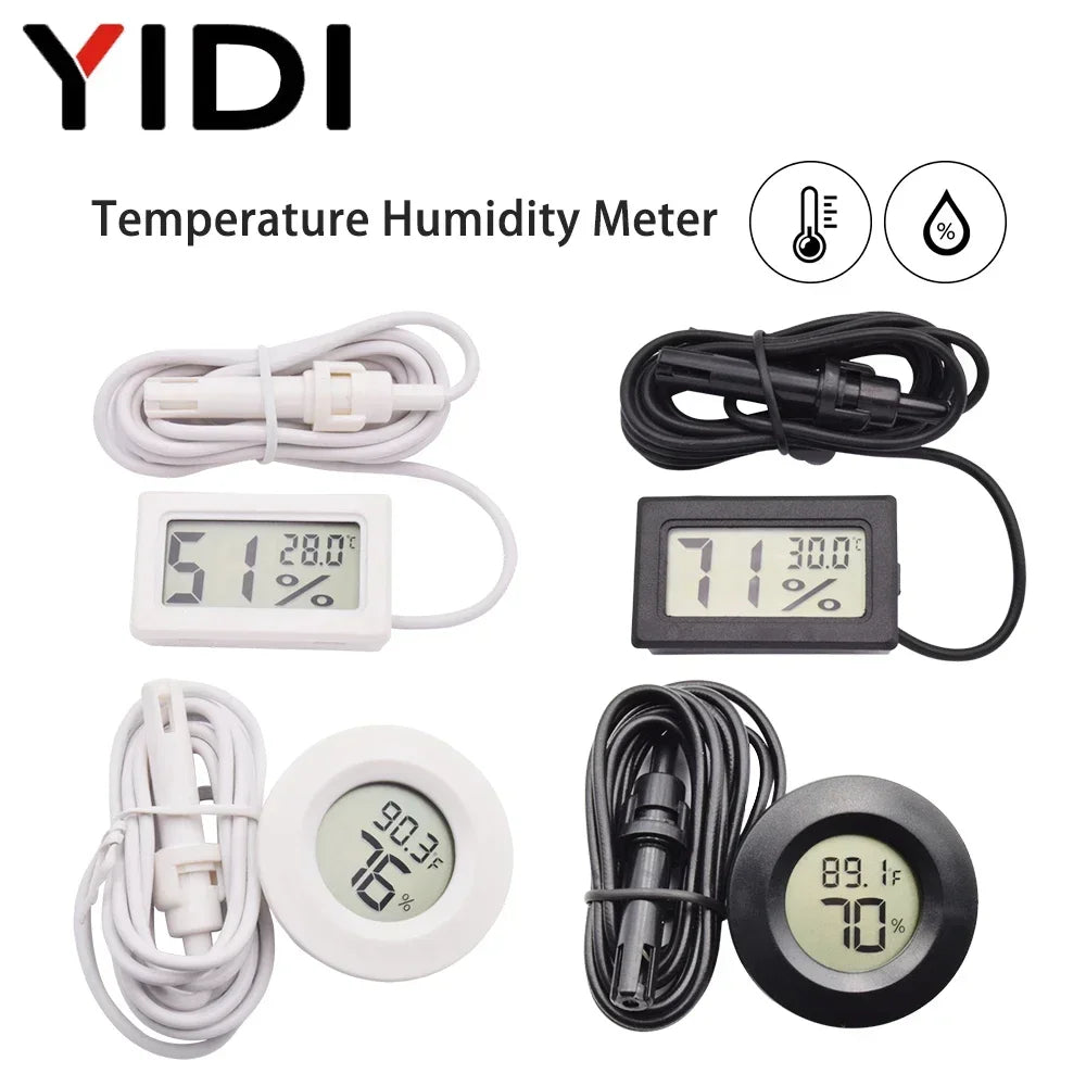 Mini LCD Digital Thermometer Hygrometer | Temperature Humidity Monitor for Incubator Aquarium