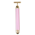 24K Electric Face-Lifting Rose Gold Stick T-Shaped Facial Massager | Skin Tightening Beauty Tool