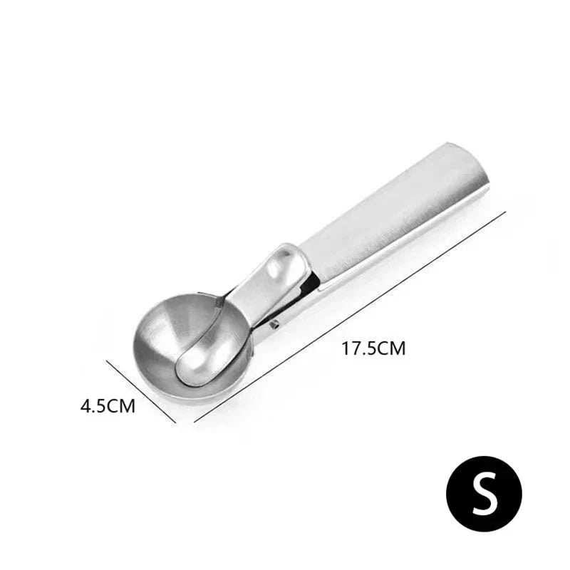 Stainless Steel Ice Cream Spoon | Dual-Purpose Scoop and Fruit Baller