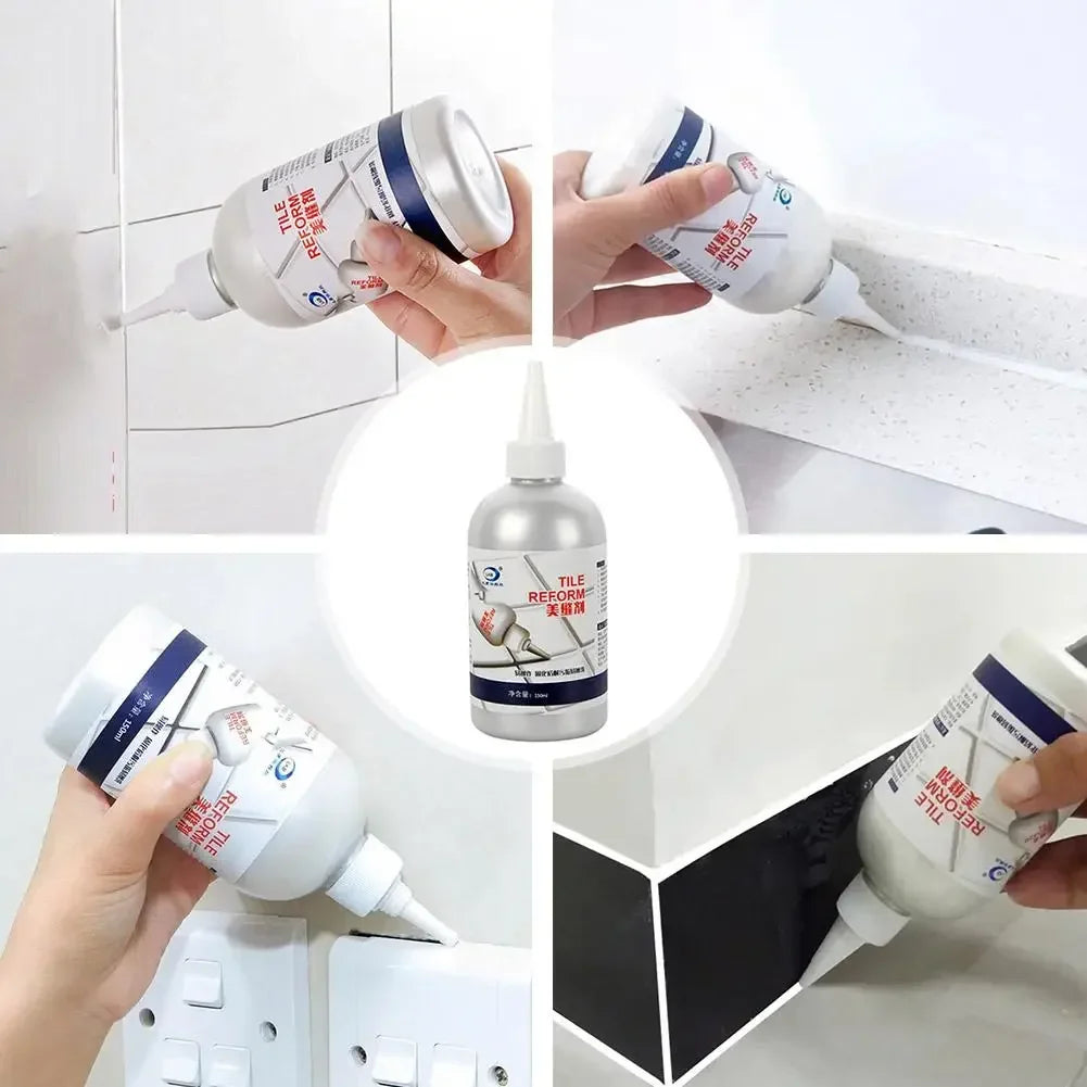 Waterproof Tile Repair Filler | Ceramic Tile Grout and Seam Sealer for Kitchen and Bathroom