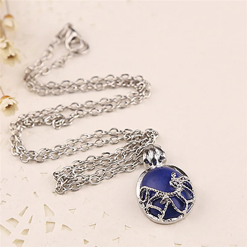 Katherine Vampire Diaries Cosplay Pendant Necklace | Vintage Silver Chain Jewelry
