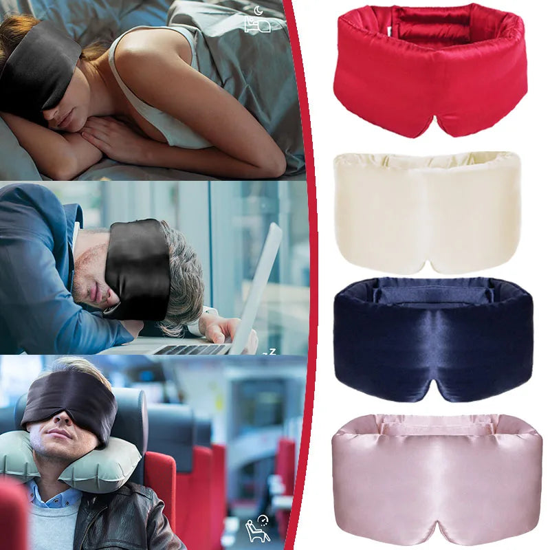 Imitated Silk Sleep Mask | Soft Pressureless Eye Cover for Deep Sleep